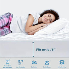 Waterproof Mattress Protector Quilted Fitted Pad Deep Pocket