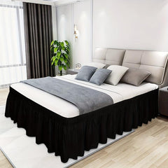 1pc Soild Bed Skirt Elastic Adjustable Bedroom Living Room Decor