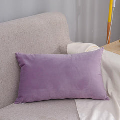 1pc Velvet Cushion Cover Solid Throw Pillow Case For Sofa Car Decor