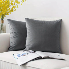 1pc Velvet Cushion Cover Solid Throw Pillow Case For Sofa Car Decor
