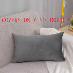1pc Velvet Cushion Cover Solid Throw Pillow Case For Sofa Car Decor
