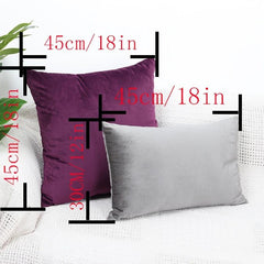 1pc Velvet Cushion Cover Solid Throw Pillow Case For Sofa Car Decor
