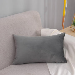 1pc Velvet Cushion Cover Solid Throw Pillow Case For Sofa Car Decor