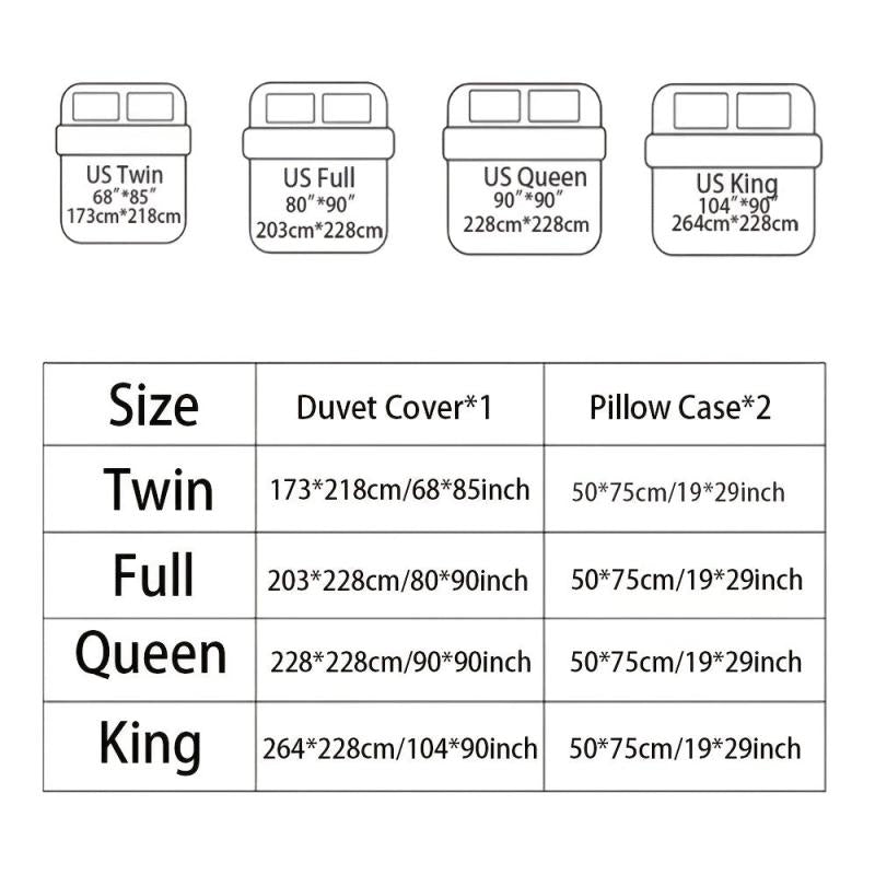 3pcs Personality Slogan Crown Duvet Cover Set