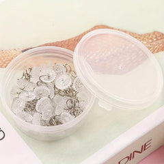 50pcs Clear Head Twisting Nails Slipcovers Fixer Anti-slip Safety
