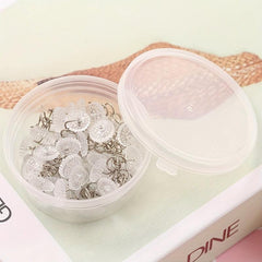 50pcs Clear Head Twisting Nails Slipcovers Fixer Anti-slip Safety