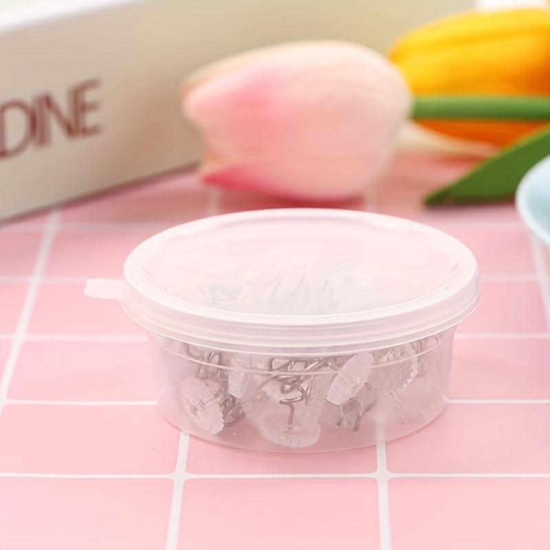 50pcs Clear Head Twisting Nails Slipcovers Fixer Anti-slip Safety