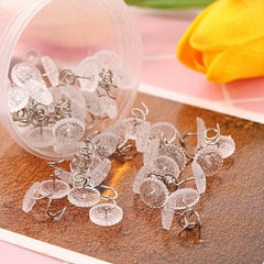 50pcs Clear Head Twisting Nails Slipcovers Fixer Anti-slip Safety