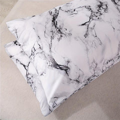 2pcs Marble Print Throw Pillow Cover Machine Washable Dorm Room Home Decor