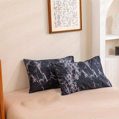 2pcs Marble Print Throw Pillow Cover Machine Washable Dorm Room Home Decor