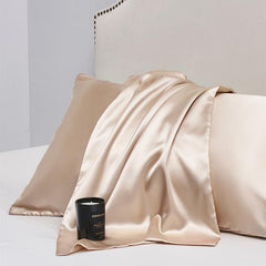 2pcs Golden Satin Pillowcase Soft Smooth for Sleep Experience