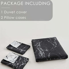 Brushed Marble Pattern Duvet Cover Set 2/3pcs Soft Bedding