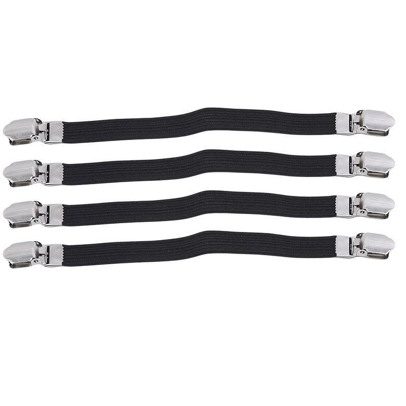 4pcs Bed Sheet Fixers Tablecloth Fixing Belt Anti-slip Sheet Buckles