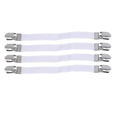 4pcs Bed Sheet Fixers Tablecloth Fixing Belt Anti-slip Sheet Buckles