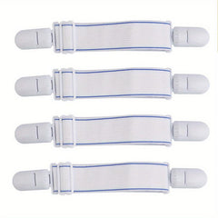 4pcs Non Slip Bed Sheet Clips Adjustable Fastener Belts for Secure Holding