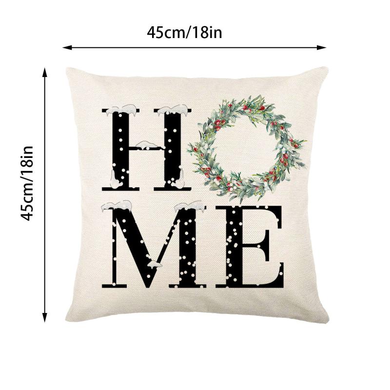 Christmas Pillow Covers Home Noel Truck Christmas Tree Winter Holiday Throw Pln