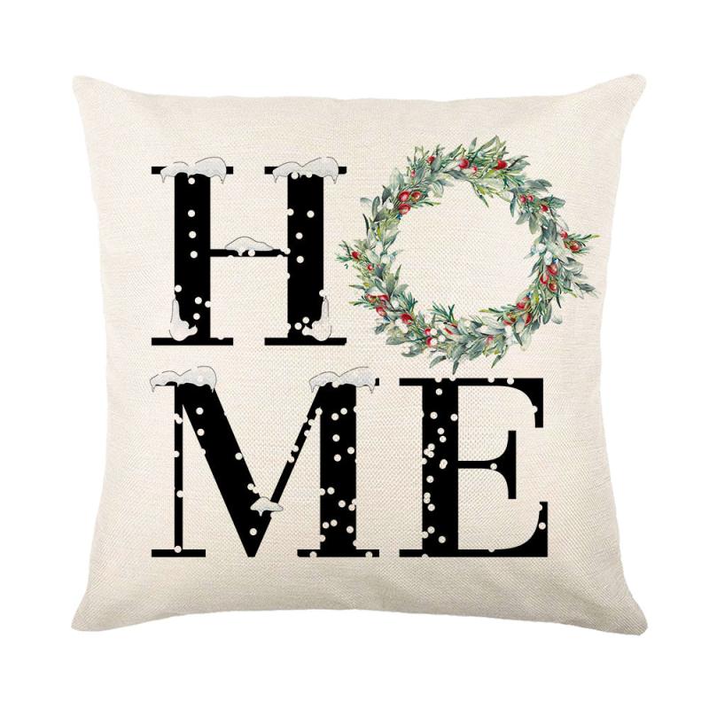 Christmas Pillow Covers Home Noel Truck Christmas Tree Winter Holiday Throw Pln