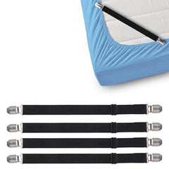 4pcs Bed Sheet Clips Corner Bands Suspenders For Fitted Sheets Mattress