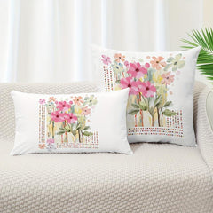 Flower Print Throw Pillow Covers Home Decor