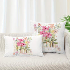 Flower Print Throw Pillow Covers Home Decor