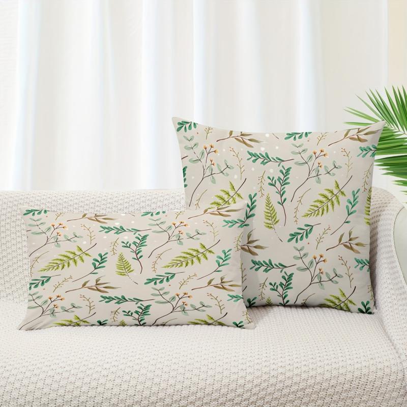 Small Fresh Leaf Throw Pillow Covers