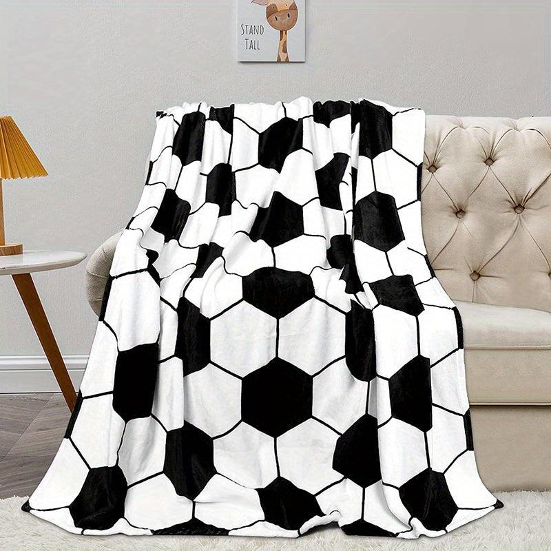 Kids Soccer Throw Blanket - Soft and Cozy for Boys and Girls