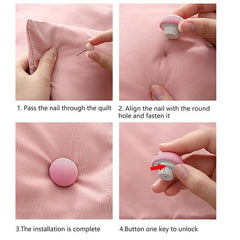 16pcs Mushroom Pattern Quilt Fixers Bed Sheet Quilt Anti-slip Buckles
