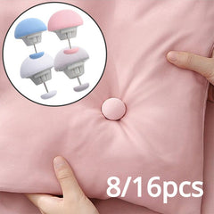 16pcs Mushroom Pattern Quilt Fixers Bed Sheet Quilt Anti-slip Buckles
