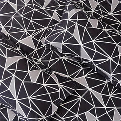 3pcs Geometric Print Bedding Set Soft Duvet Cover Gift