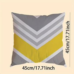 Yellow Gray Arrow Plush Pillow Soft Comfortable Sofa Bedroom Decor