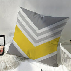 Yellow Gray Arrow Plush Pillow Soft Comfortable Sofa Bedroom Decor