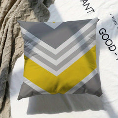 Yellow Gray Arrow Plush Pillow Soft Comfortable Sofa Bedroom Decor