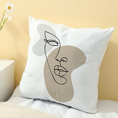 Soft Printed Pillow for Home Decor, Comfortable Square Cushion