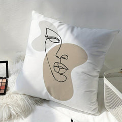 Soft Printed Pillow for Home Decor, Comfortable Square Cushion