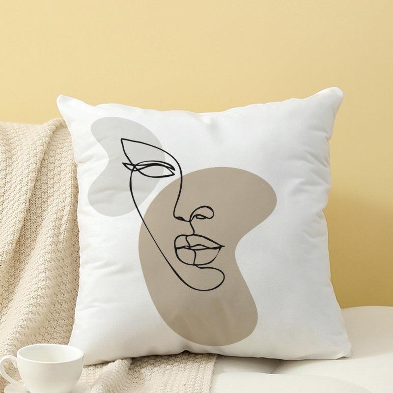 Soft Printed Pillow for Home Decor, Comfortable Square Cushion
