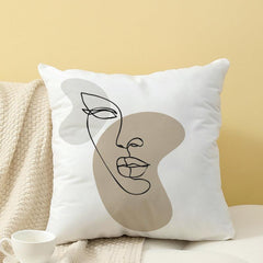 Soft Printed Pillow for Home Decor, Comfortable Square Cushion