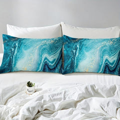3pc Abstract Marble Duvet Cover Set - Bedroom & Guest Room