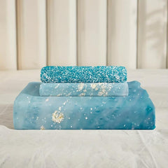 3pc Abstract Marble Duvet Cover Set - Bedroom & Guest Room