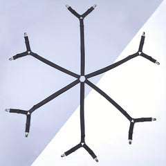 4pcs Extendable Quilt Fixers Adjustable Elastic Metal Clip Fasteners