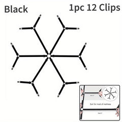 4pcs Extendable Quilt Fixers Adjustable Elastic Metal Clip Fasteners