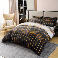 Retro Bedding Duvet Cover Set Microfiber Washable Skin Friendly