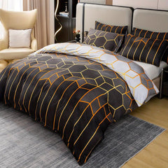 Retro Bedding Duvet Cover Set Microfiber Washable Skin Friendly