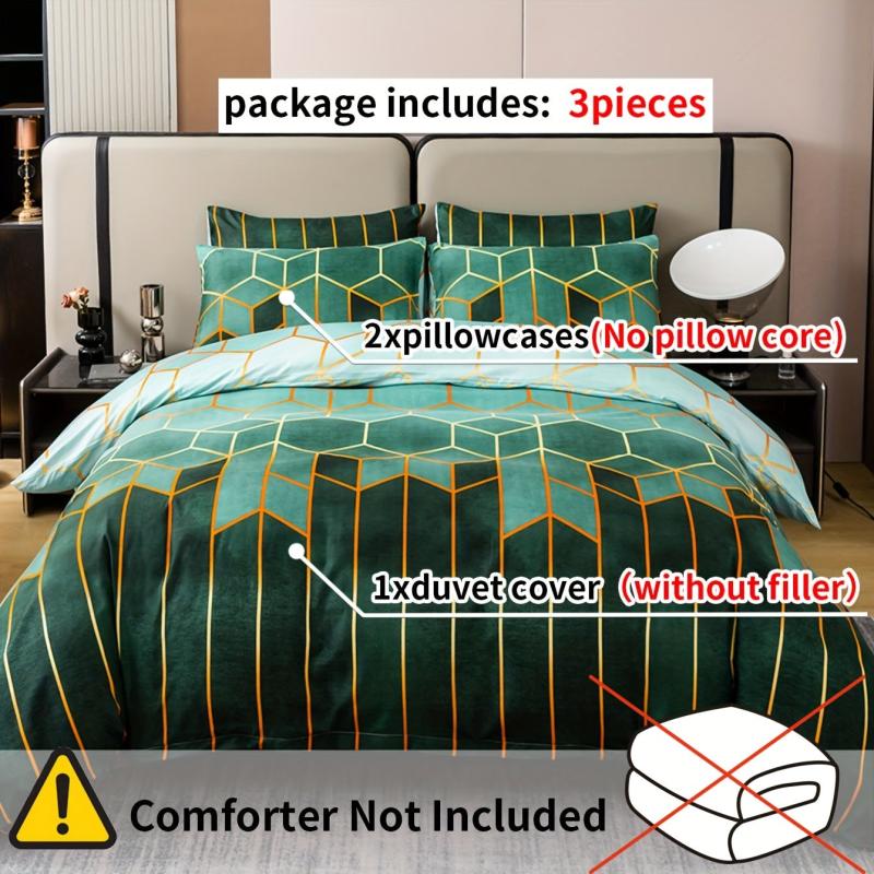 Retro Bedding Duvet Cover Set Microfiber Washable Skin Friendly