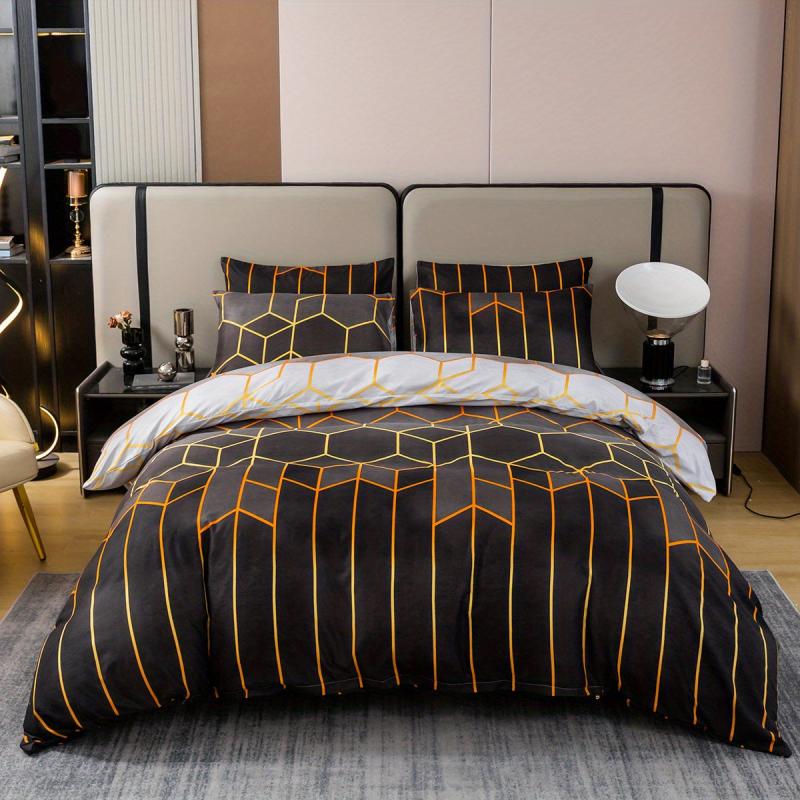 Retro Bedding Duvet Cover Set Microfiber Washable Skin Friendly