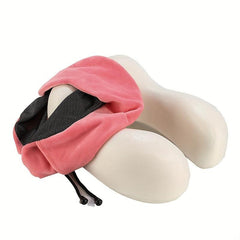 Memory Foam U Shaped Neck Pillow for Travel Car Bed - Relieve Neck Pain