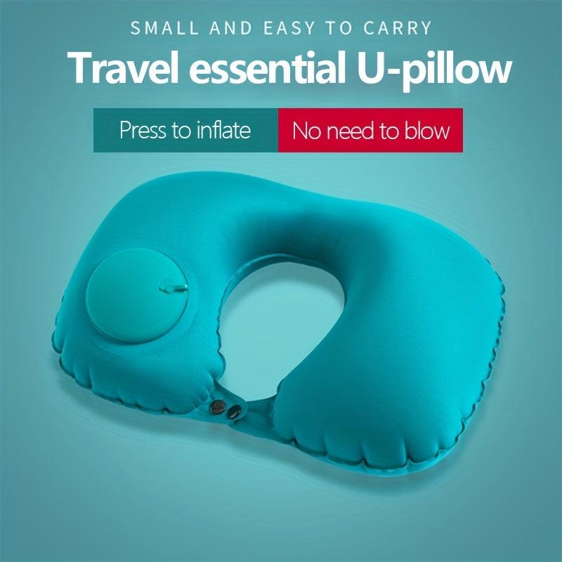 Soft U Shaped Travel Pillow for Neck Support, Foldable & Portable