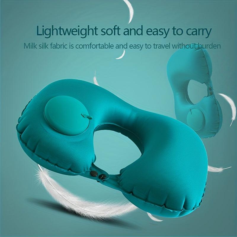 Soft U Shaped Travel Pillow for Neck Support, Foldable & Portable