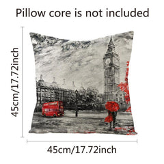 Romantic Paris Tower Couple Pillowcase Home Decor