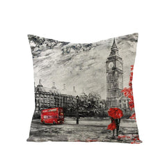 Romantic Paris Tower Couple Pillowcase Home Decor
