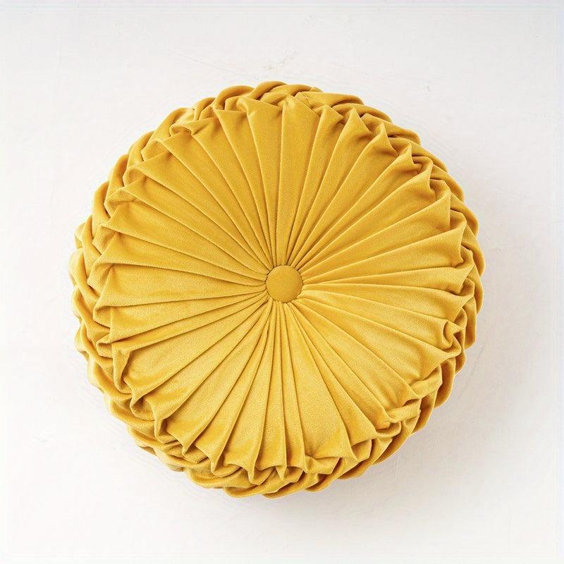 Velvet Pumpkin Round Cushion for Home Decor